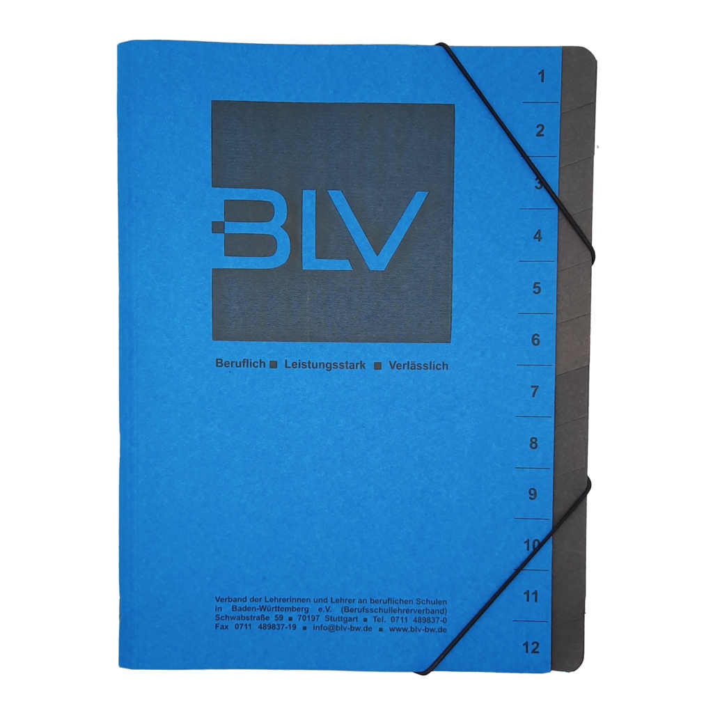 BLV BW Werbemittel T015 Ordnungsmappe mit 12er Register