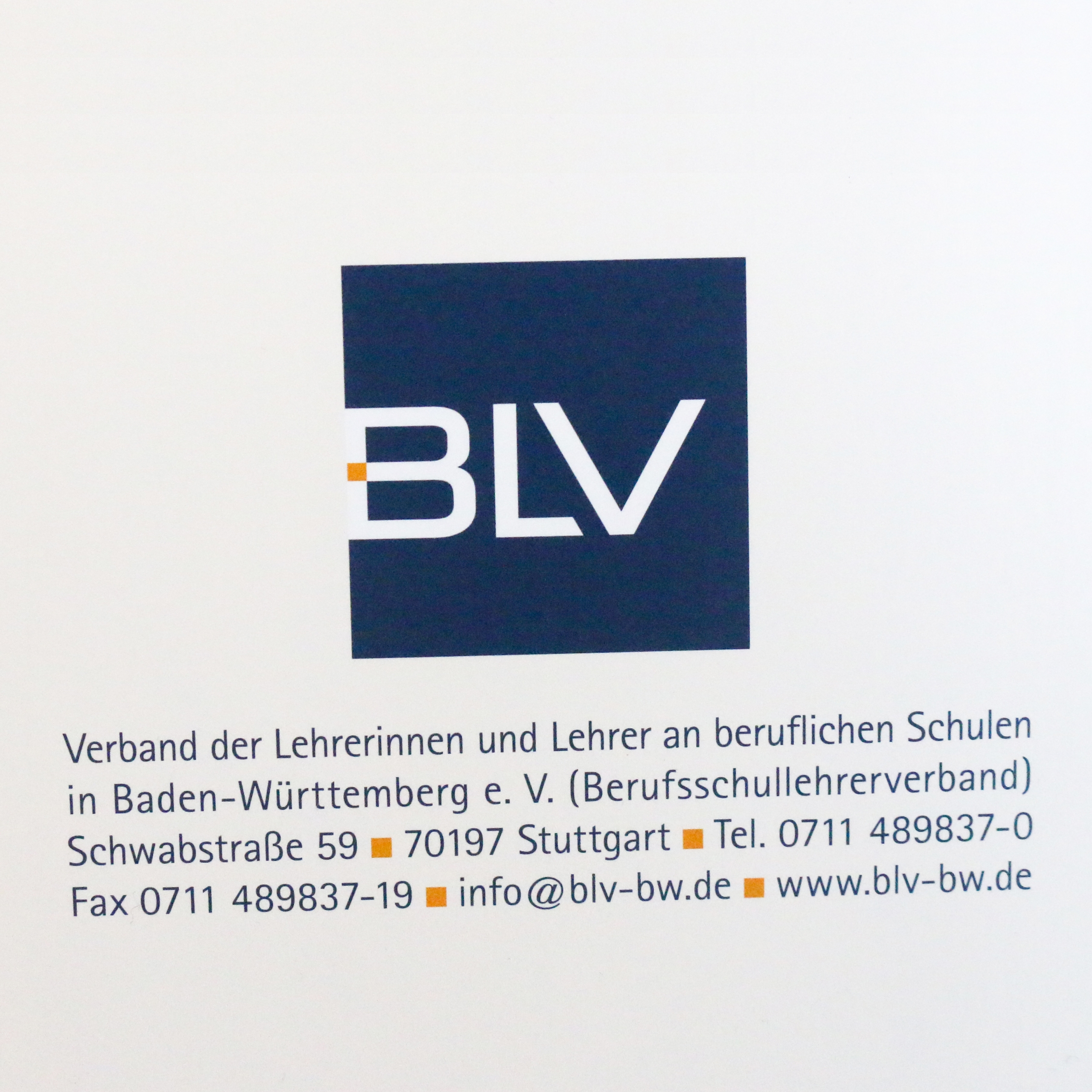 BLV BW T014 Eintrittsmappe ohne Inhalt Rückseite Text