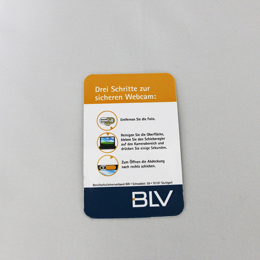 BLV BW S310 Werbemittel Webcam Schieberegler einzeln unverpackt Rück