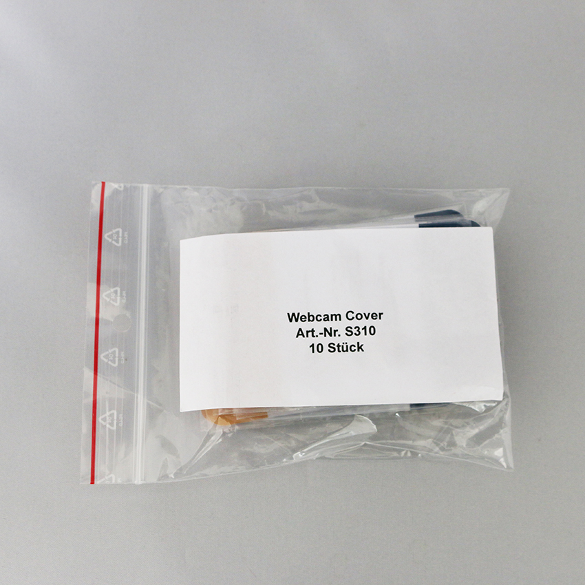 BLV BW Werbemittel S310 Webcam Schieberegler 10er Pack Komplettpaket Rückseite
