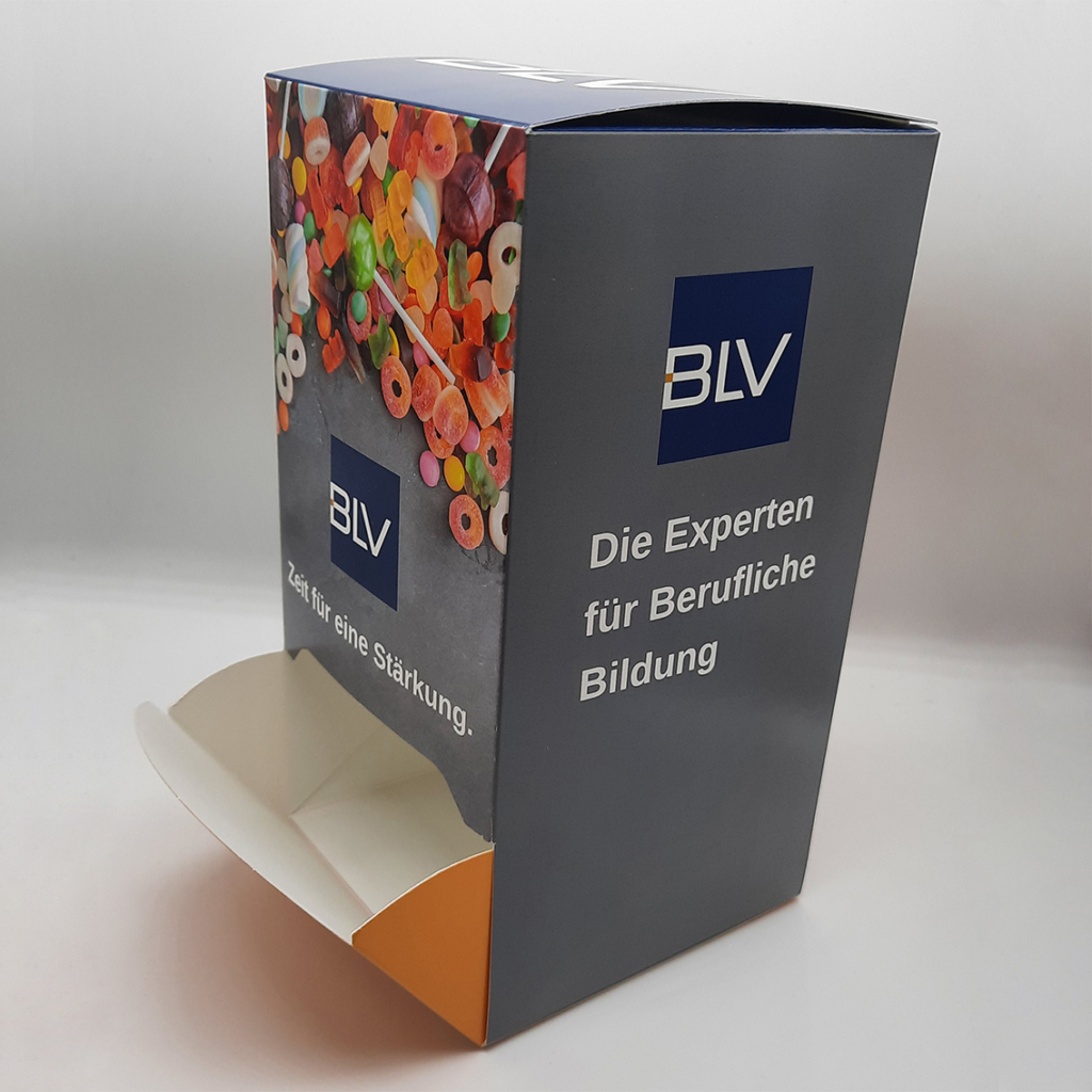 BLV BW Werbemittel S340 Display Box (Leerbox) für Süßigkeiten, seitlich 1