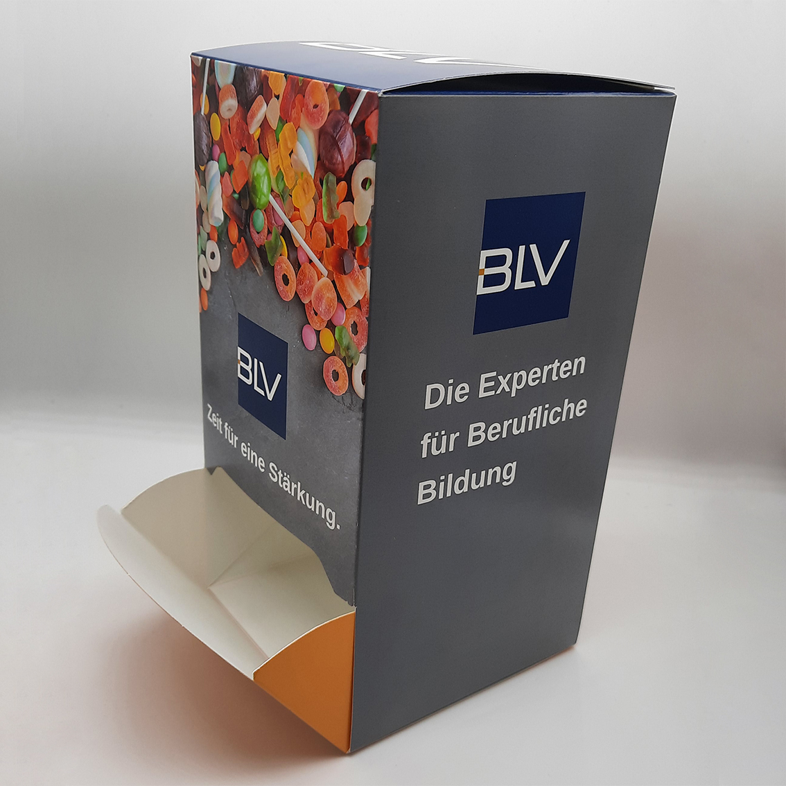 BLV BW Werbemittel S340 Display Box (Leerbox) für Süßigkeiten, seitlich 1